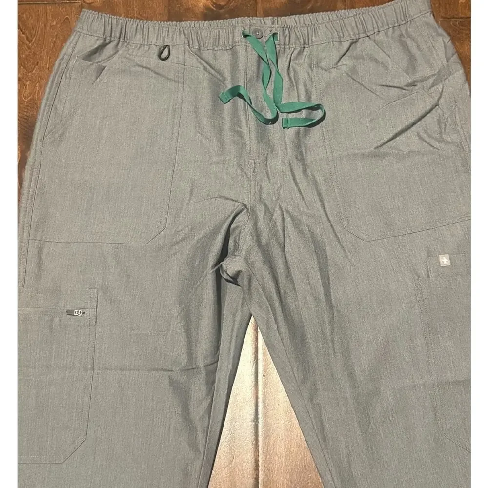 FIGS Cairo Mens 2XL Gray Cargo Scrub Pants TM3001 Technical Collection NWT